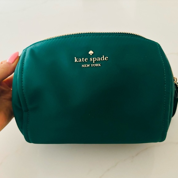 Kate Spade makeup pouch. Deep Emerald Green. New without tags. Never used. - Picture 9 of 9